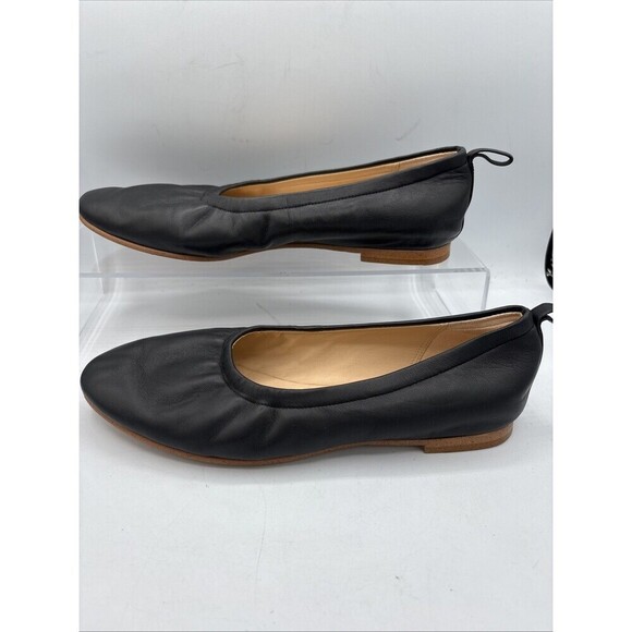 Clarks Mia Womens Black Leather Ballet Flats Sz 7.5 M Cushion Plus Grace Slip On - Picture 5 of 9